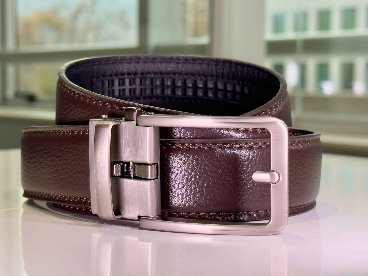 Cinturón Automático Formal OFFICE Brown/Graphite – SOLID FIT