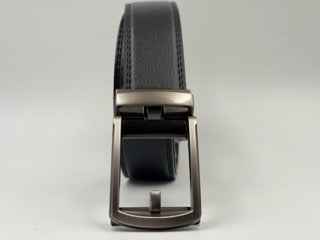 Cinturón Automático EXECUTIVE Silver/BLACK– Estilo Formal con Hebilla Plateada y Ajuste sin Hoyitos