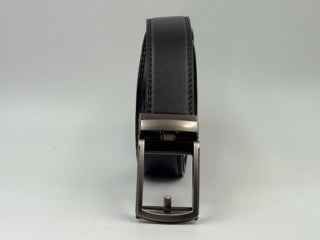 Cinturón Automático EXECUTIVE Silver/BLACK– Estilo Formal con Hebilla Plateada y Ajuste sin Hoyitos